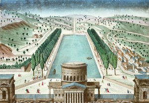 パリバリエールサンマルタンとウルク運河の盆地の眺め 作： French School